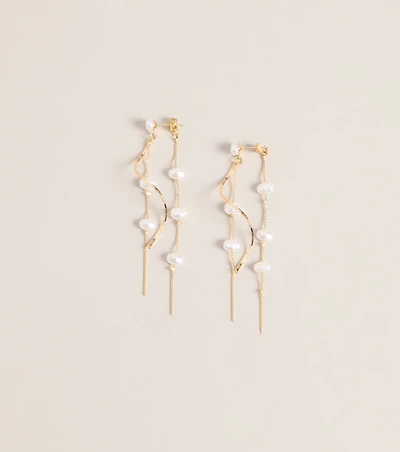 Soft Spoken Drama Pearl Drop Earrings