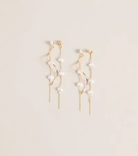 Soft Spoken Drama Pearl Drop Earrings