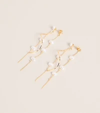 Soft Spoken Drama Pearl Drop Earrings