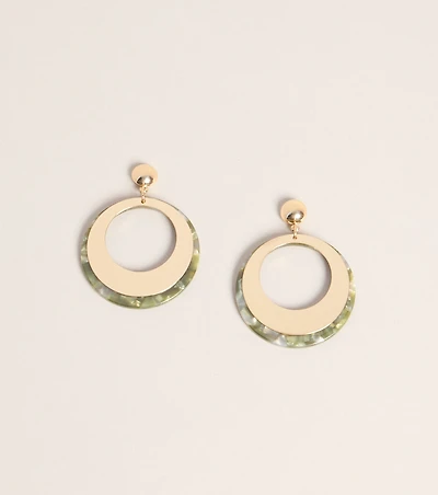 Play It Bold Drop Hoop Earrings