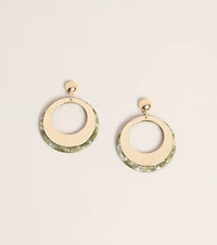 Play It Bold Drop Hoop Earrings