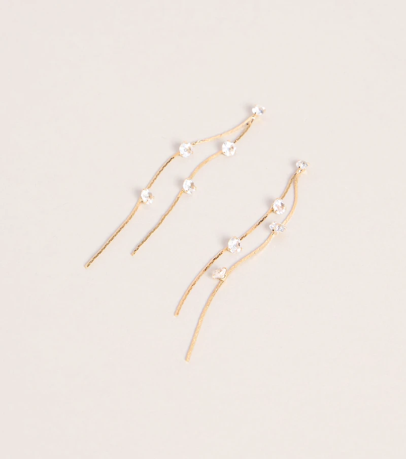 Glam In Motion Rhinestone Earrings