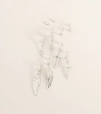 Edgy Babe Five-Pack Earrings Set