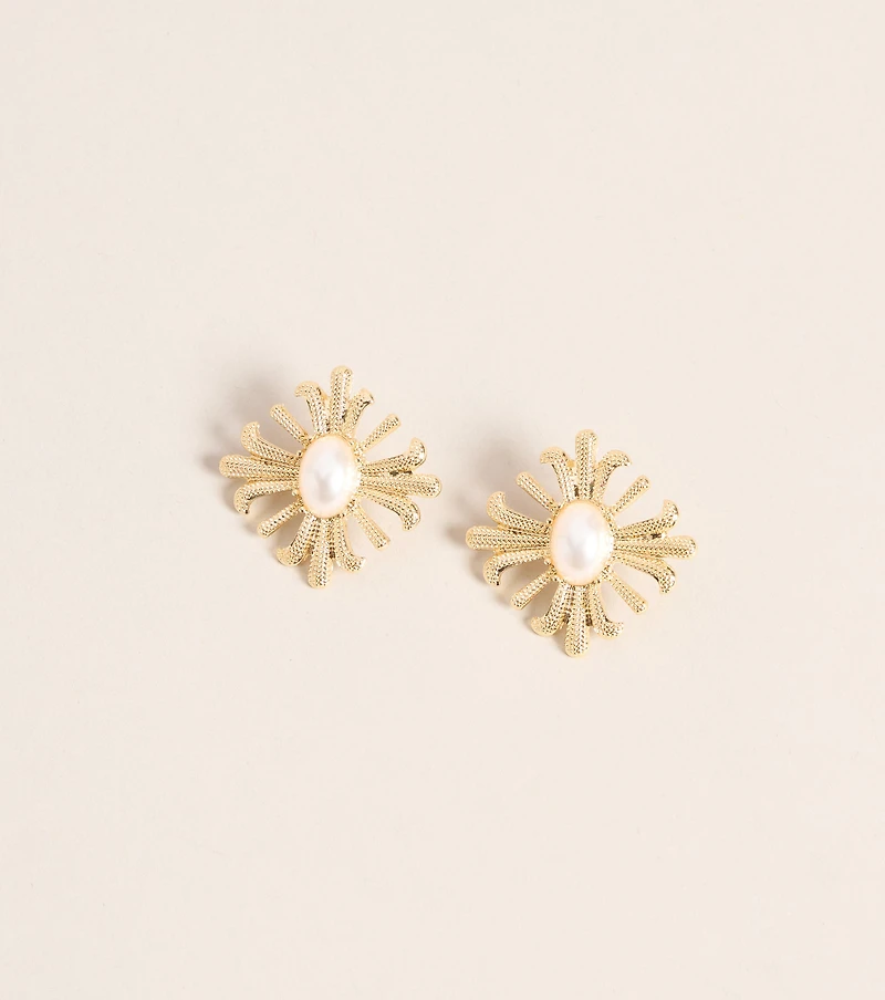 Radiant Muse Pearl Statement Earrings