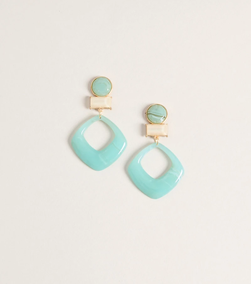 Vacation Pending Drop Hoop Earrings