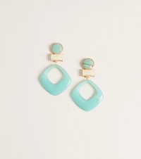 Vacation Pending Drop Hoop Earrings