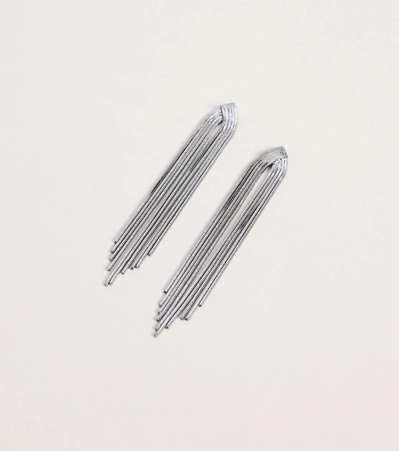 Dress It Up Fringe Chain Earrings