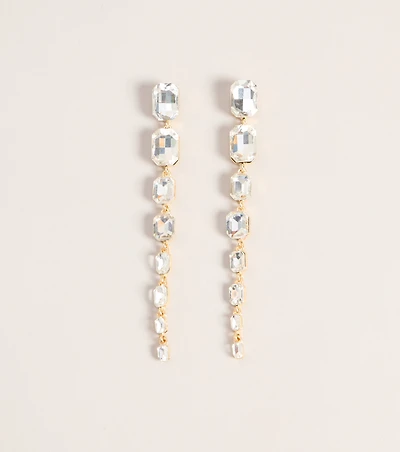 Drama Drop Rhinestone Earrings
