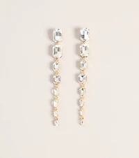 Drama Drop Rhinestone Earrings