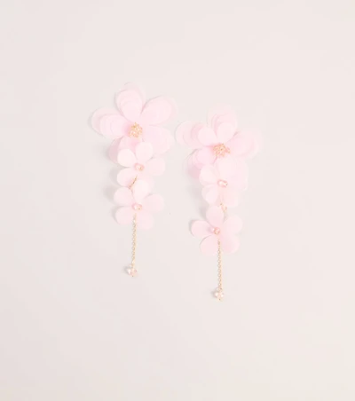 Petal Party Floral Linear Drop Earrings