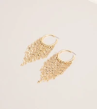 Fringe Chic Chain Hoop Earrings