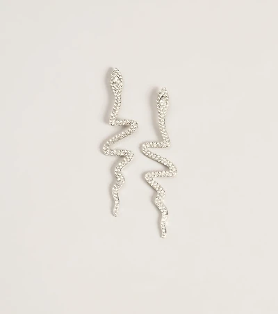 Snake Eyes Rhinestone Statement Drop Earrings