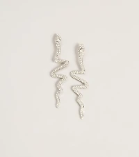 Snake Eyes Rhinestone Statement Drop Earrings