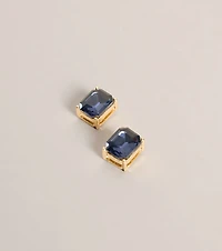 Gem Status Emerald Cut Statement Stud Earrings