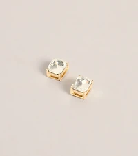 Gem Status Emerald Cut Statement Stud Earrings