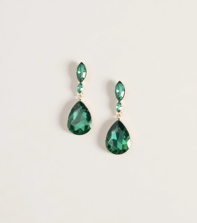 Drop Everything Gemstone Teardrop Earrings