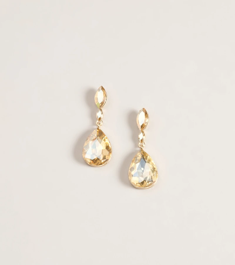 Drop Everything Gemstone Teardrop Earrings