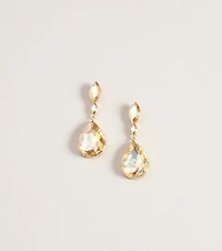 Drop Everything Gemstone Teardrop Earrings