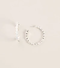 Circle Of Shine Rhinestone Hoop Earrings