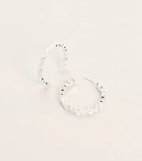 Circle Of Shine Rhinestone Hoop Earrings