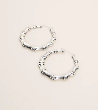 Booked And Bold Bamboo Hoop Earrings