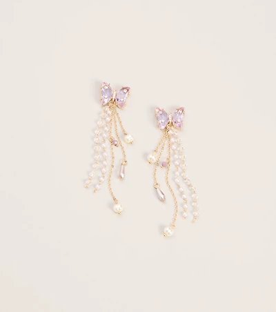 Late Night Flutter Butterfly Drop Earrings