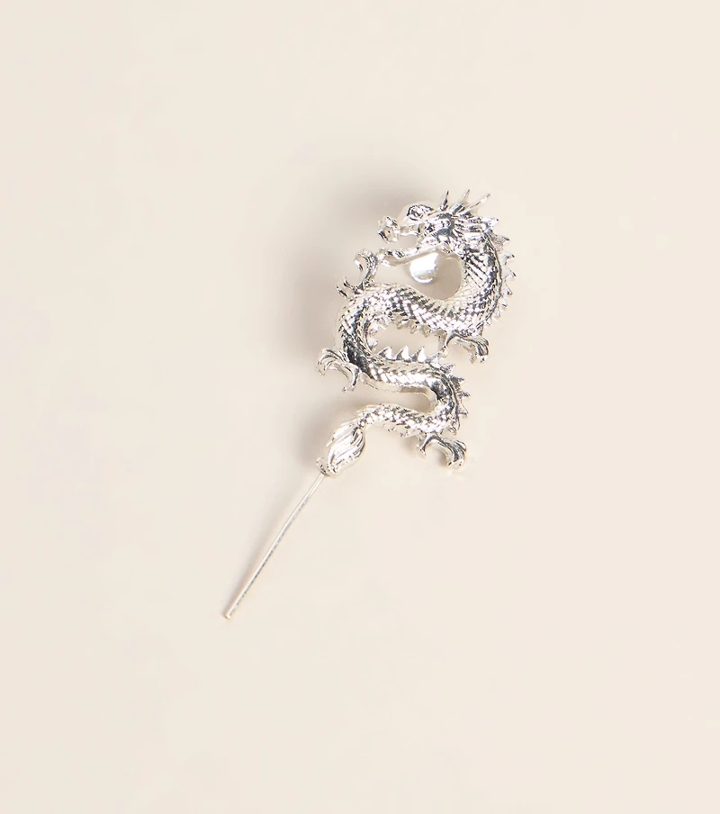 Dragon Detail Sculpted Ear Cuff Earring