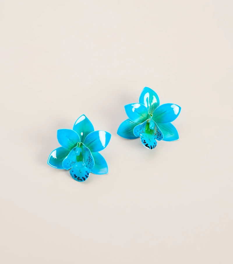Tropical Soiree Flower Earrings