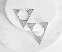 What's Your Angle Rhinestone Earrings