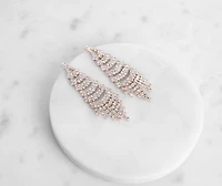 Sophisticated Rhinestone Duster Earrings