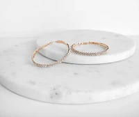 Soft Glam Rhinestone Hoop Earrings