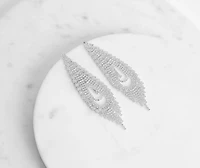 Captivate Them Rhinestone Teardrop Duster Earrings