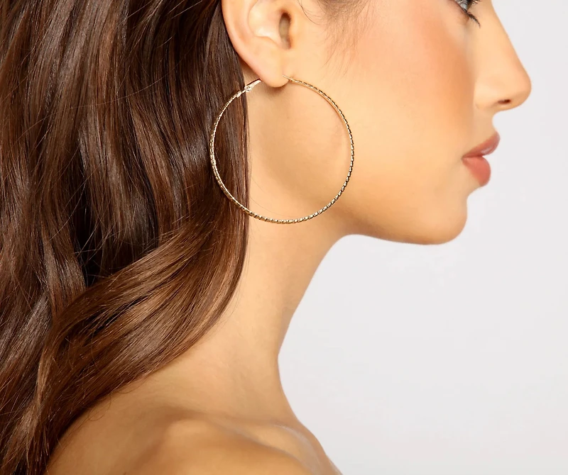 Glamour Diva Large Hoops Three-Pack