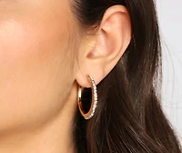 Rhinestone Hoops And Studs Six Earring Pack
