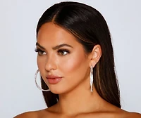 Twist Of Glam Rhinestone Hoops