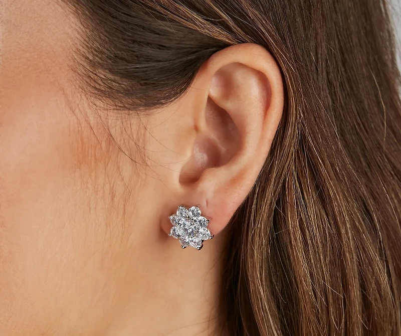 Flower Power CZ Studs