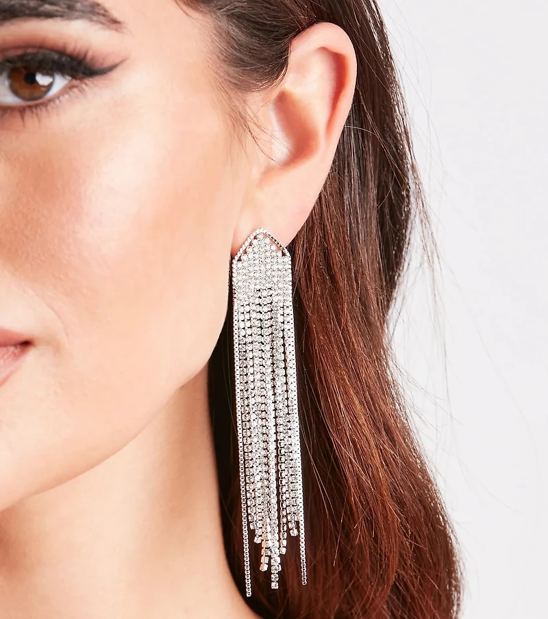 Madam Of Glam Rhinestone Earrings