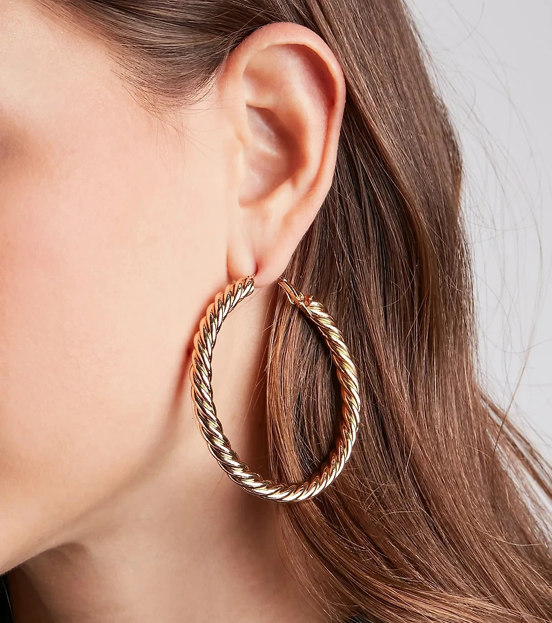 Chic Trendsetter Hoop Earrings Set