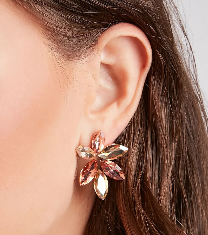 Divine Shine Bejeweled Stud Earrings