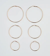 Simply Classic Three-Pack Hoop Earrings