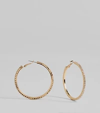 Beautiful Sparkle Rhinestone Hoop Earrings