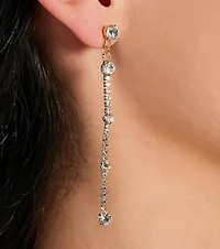 Beauty Perfection Linear Rhinestone Earrings
