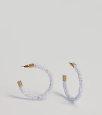 Glowing Nights Iridescent Hoop Earrings