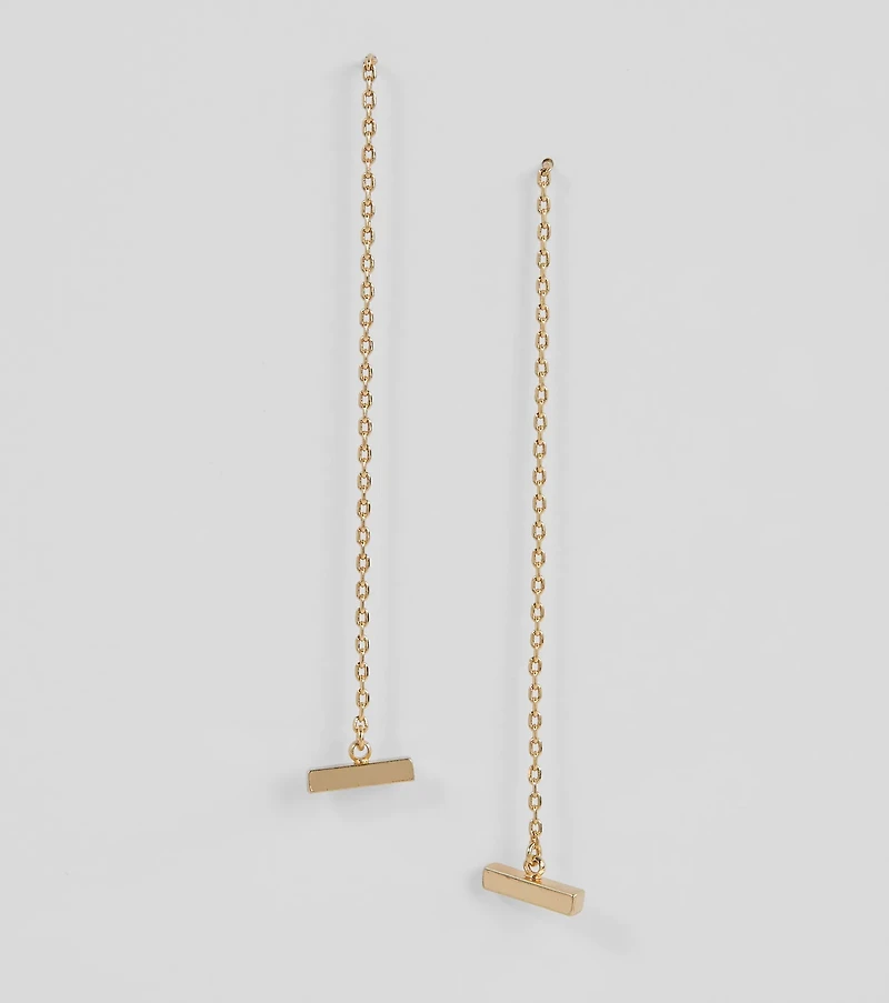 Chic Minimalist 14K Gold Plated Threader Earrings