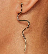 Edgy Charm Twisted Snake Statement Earrings