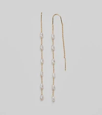 Dainty Chic Pearl Chain Threader Earrings