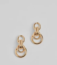 Stylish Crowd Hoop Drop Earrings