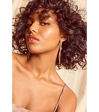 So Elevated Rhinestone Chain Twist Earrings