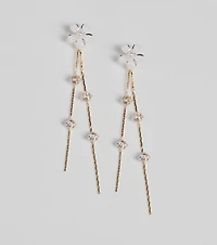 Graceful Flair Floral Linear Earrings