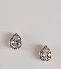 Found A Stud Teardrop Cubic Zirconia Earrings